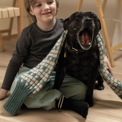 Thyme Trail Scarf - stickad barnhalsduk