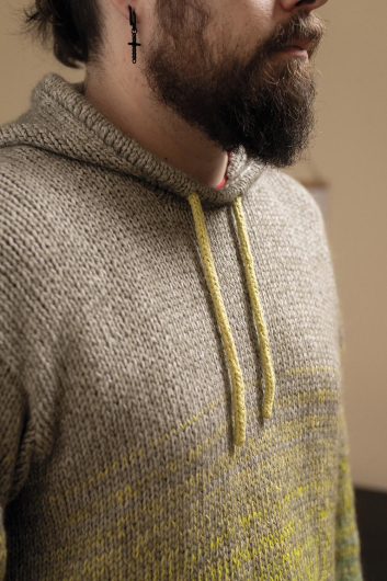 Hawthorn Hike Hoodie - stickad huvtröja, vuxen