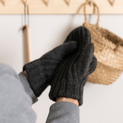 London - strukturstickade vantar