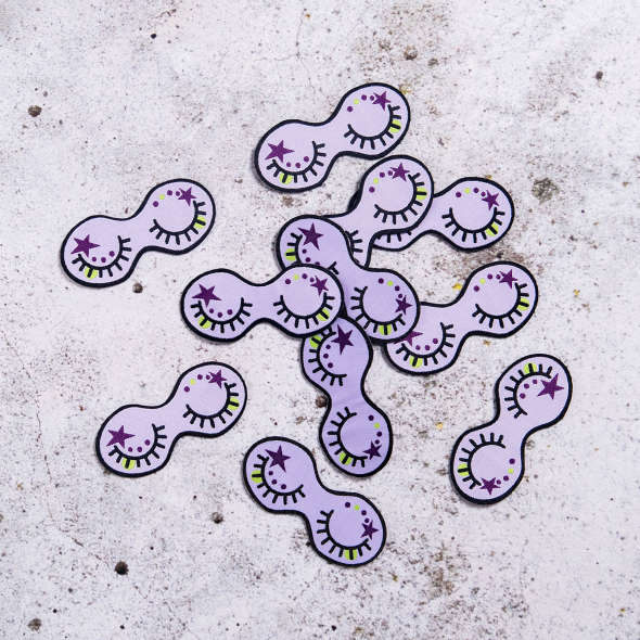 Ögon - tygmärken (10 st)