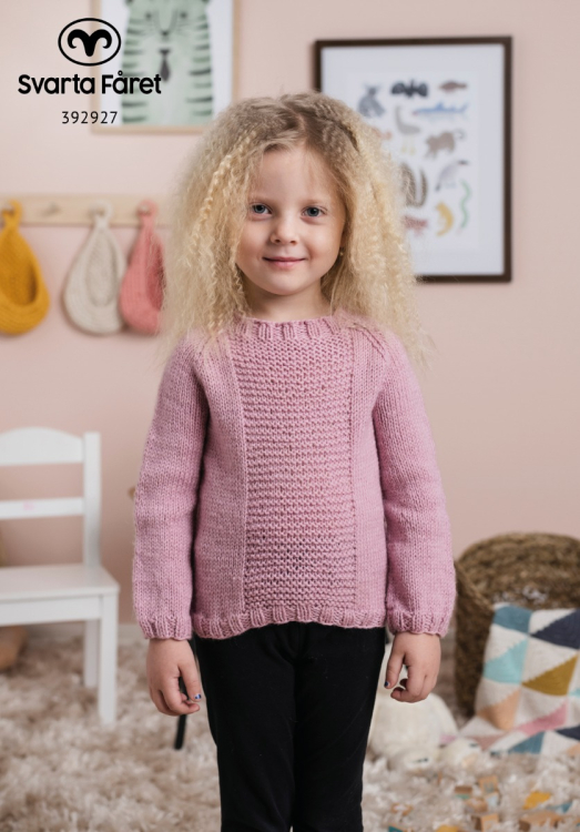 Sevilla - barntröja med rätstickat parti