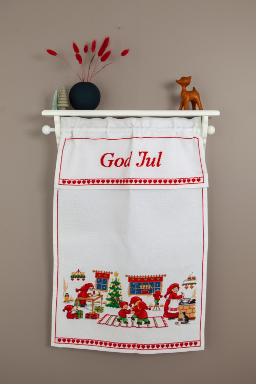 Tomtar i köket - paradhandduk