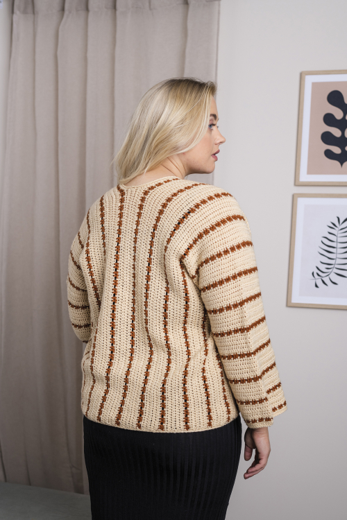 Malene – virkad kofta i kimonostil