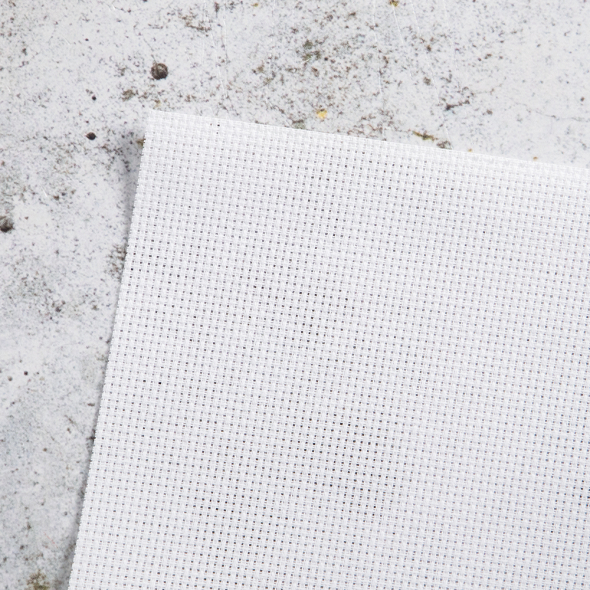 Broderiväv Finaida 5,4 rutor/cm 130cm Vit