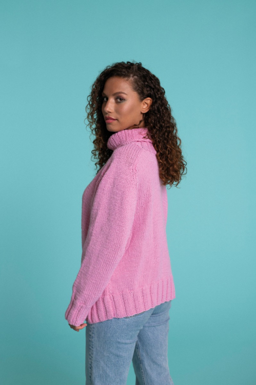 Slätstickad polotröja