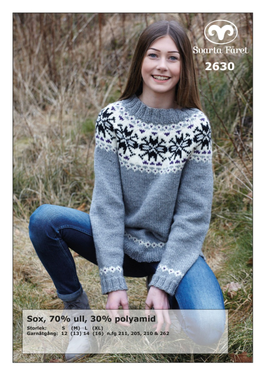 Mönsterstickad damtröja