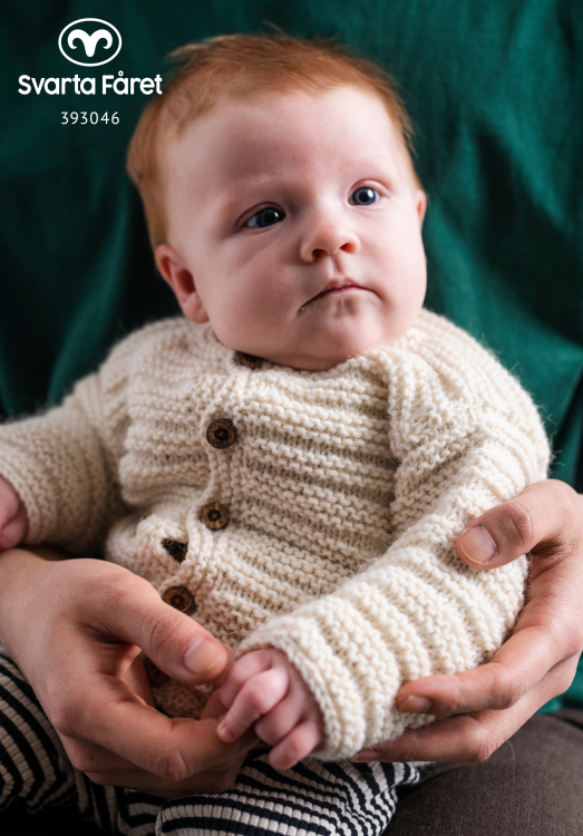 Dello – rätstickad babykofta 