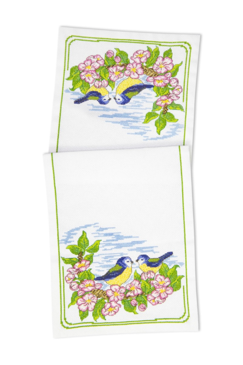 Fåglar bland äppelblomster - löpare