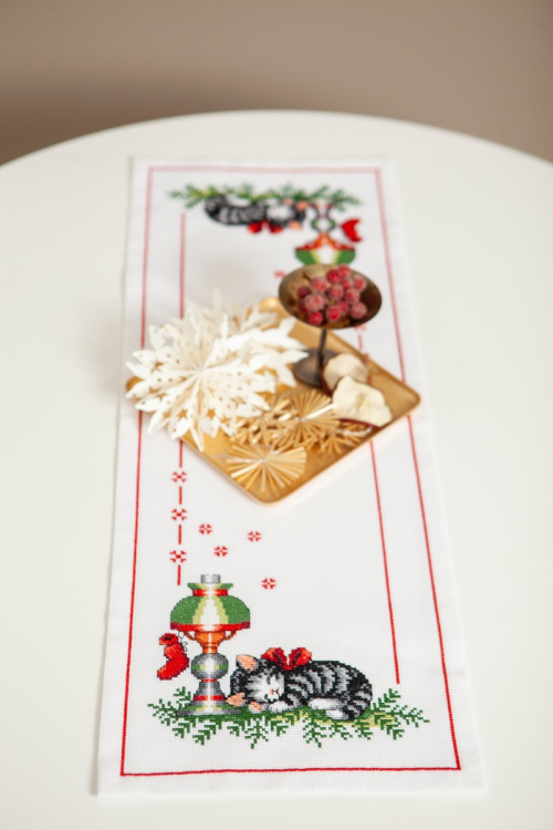 Katt och lykta - löpare