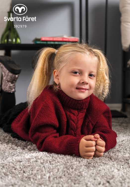Davos - barntröja med flätor 
