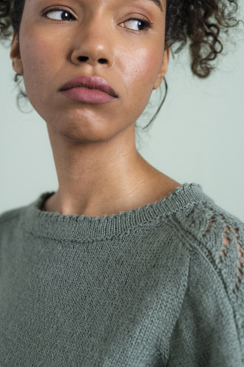 Arezzo – stickad tröja med mönster på ärmarna