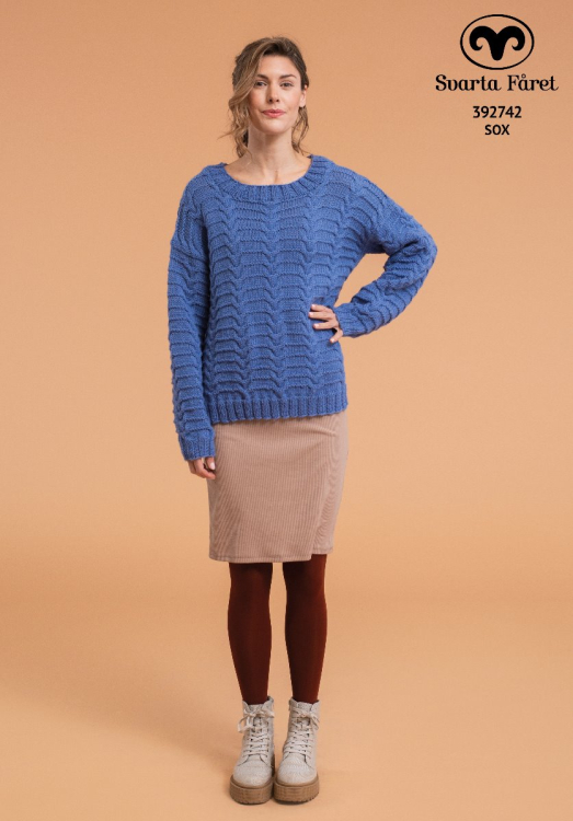 Strukturmönstrad damtröja 