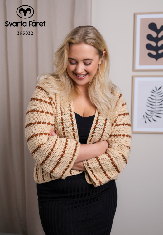 Malene – virkad kofta i kimonostil