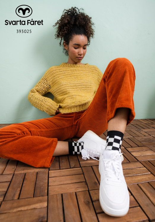 Fidenza – virkad tröja med ballongärm 